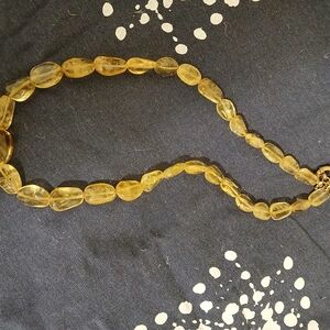 Semi Precious Yellow Gem Necklace